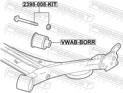 SET REPARATIE BUCSA DE GHIDARE FEBEST 2398008KIT 1