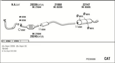 SISTEM DE ESAPAMENT WALKER PE30688