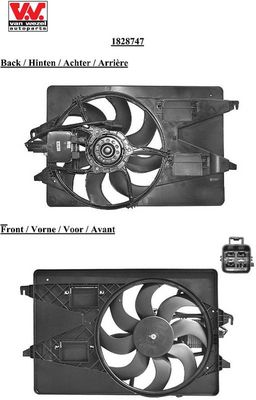 VENTILATOR RADIATOR VAN WEZEL 1828747 1