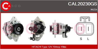 CASCO CAL20230GS Генератор  для MAZDA (Мазда)