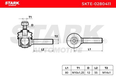 накрайник на напречна кормилна щанга STARK SKTE-0280411