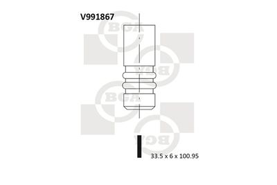 Впускной клапан BGA V991867 для MERCEDES-BENZ GLA-CLASS