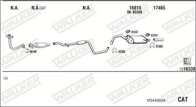 Изпускателна система WALKER VO44003A