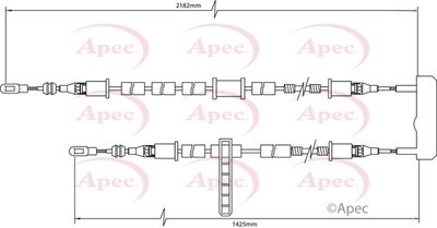 Cable Pull, parking brake APEC CAB1395