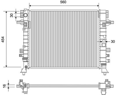 Radiator, engine cooling