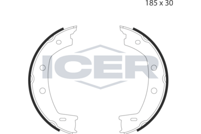 комплект спирачна челюст, ръчна спирачка ICER 79PB4027 C