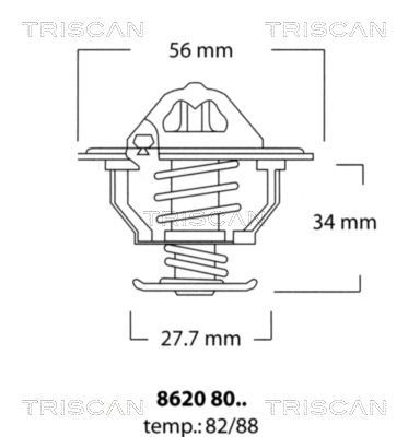 TRISCAN 8620 8082 Термостат  для PEUGEOT  (Пежо 4008)
