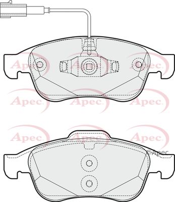 Brake Pad Set APEC PAD1795