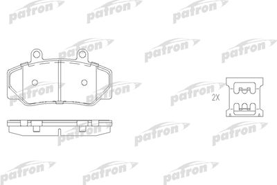 Комплект тормозных колодок, дисковый тормоз PATRON PBP628 для VOLVO 760