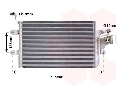 VAN WEZEL 58005181 Радиатор кондиционера  для SEAT (Сеат)