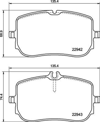 Комплект тормозных колодок, дисковый тормоз BREMBO P 50 157 для MERCEDES-BENZ GLA
