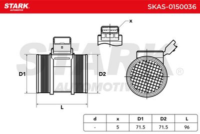 въздухомер-измерител на масата на въздуха STARK SKAS-0150036