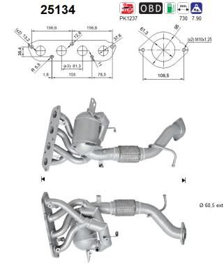 AS 25134 Катализатор  для MAZDA 3 (Мазда 3)
