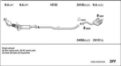 ABGASANLAGE WALKER VOK100379A