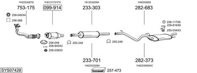 Изпускателна система BOSAL SYS07428