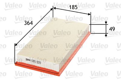 Воздушный фильтр VALEO 585009 для VW NEW