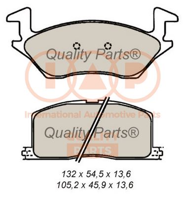 Комплект тормозных колодок, дисковый тормоз IAP QUALITY PARTS 704-17088 для TOYOTA STARLET
