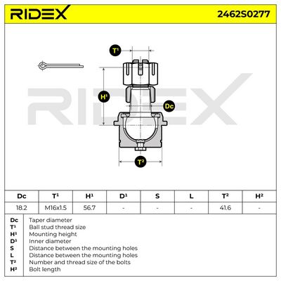 Шарнири RIDEX 2462S0277