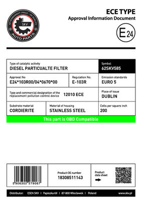 FILTRU FUNINGINE/PARTICULE SIST.DE ESAPAMENT