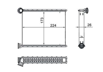 Kachelradiateur, interieurverwarming - AH270000S - MAHLE