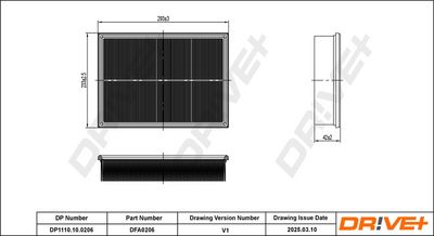 LUFTFILTER DR!VE+ DP1110100206 0