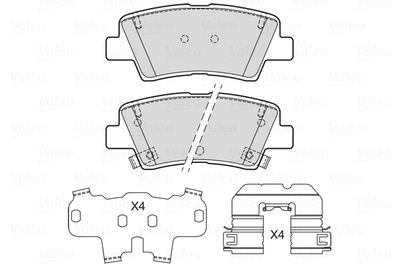 Комплект тормозных колодок, дисковый тормоз VALEO 601718 для KIA STONIC