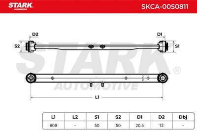 носач, окачване на колелата STARK SKCA-0050811