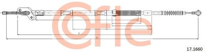 Тросик, cтояночный тормоз COFLE 92.17.1660 для TOYOTA DYNA