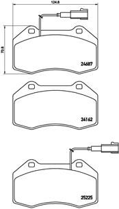 Комплект тормозных колодок, дисковый тормоз BREMBO P 23 139 для ALFA ROMEO 4C