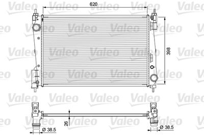 VALEO 701717 Радиатор охлаждения двигателя  для FIAT PUNTO (Фиат Пунто)