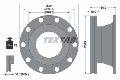 TEXTAR 93192500 Тормозной диск 