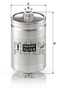 Топливный фильтр MANN-FILTER WK 725 для AUDI V8