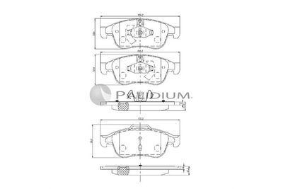 ASHUKI by Palidium P1-1115 Тормозные колодки и сигнализаторы  для RENAULT DUSTER (Рено Дустер)
