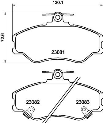 Комплект тормозных колодок, дисковый тормоз MINTEX MDB1762 для HYUNDAI PORTER