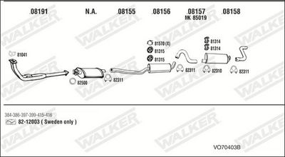 Изпускателна система WALKER VO70403B