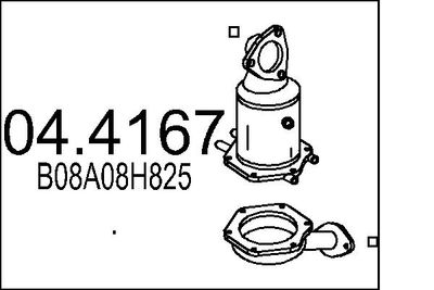 Катализатор MTS 04.4167 для NISSAN X-TRAIL