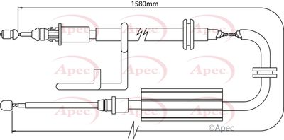 Cable Pull, parking brake APEC CAB1268