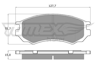 Комплект тормозных колодок, дисковый тормоз TOMEX Brakes TX 12-02 для NISSAN 100NX