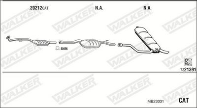 Изпускателна система WALKER MB23031