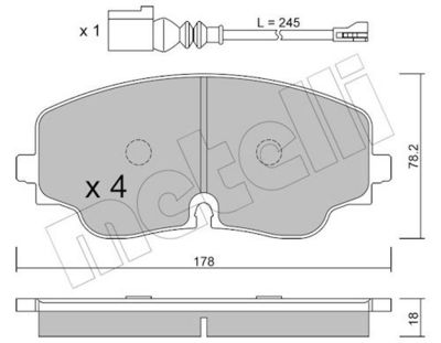 BREMSBELAGSATZ SCHEIBENBREMSE