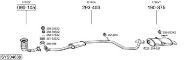 Układ wydechowy BOSAL SYS04639
