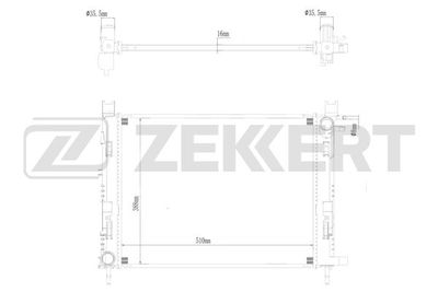 Радиатор, охлаждение двигателя ZEKKERT MK-1622 для LADA XRAY