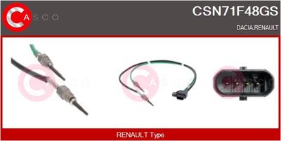 SENZOR TEMPERATURA GAZE EVACUARE