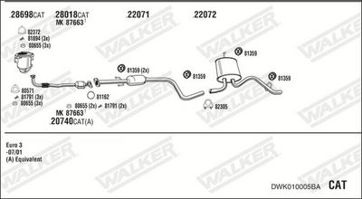 Изпускателна система WALKER DWK010005BA