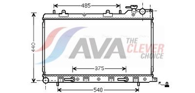 радиатор, охлаждане на двигателя AVA Clever Choice SU2098