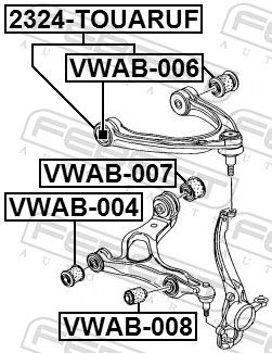 Control/Trailing Arm, wheel suspension 2324-TOUARUF