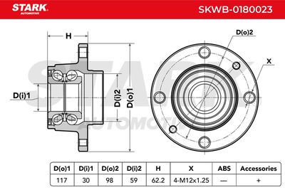 комплект колесен лагер STARK SKWB-0180023
