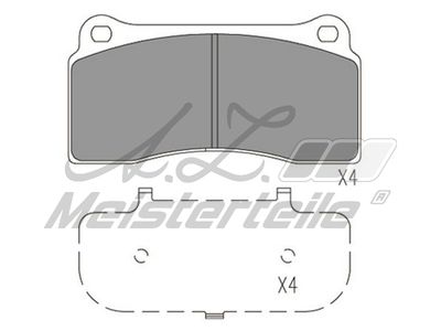 комплект спирачно феродо, дискови спирачки A.Z. Meisterteile AZMT-44-022-2178
