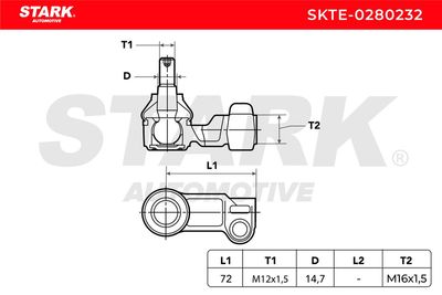 накрайник на напречна кормилна щанга STARK SKTE-0280232
