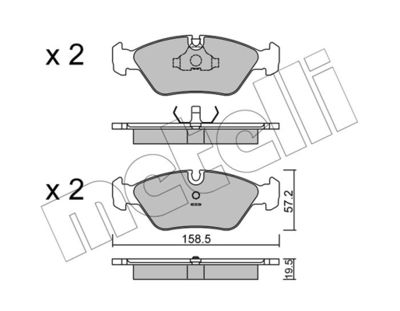 Комплект тормозных колодок, дисковый тормоз METELLI 22-0091-0 для FERRARI 328